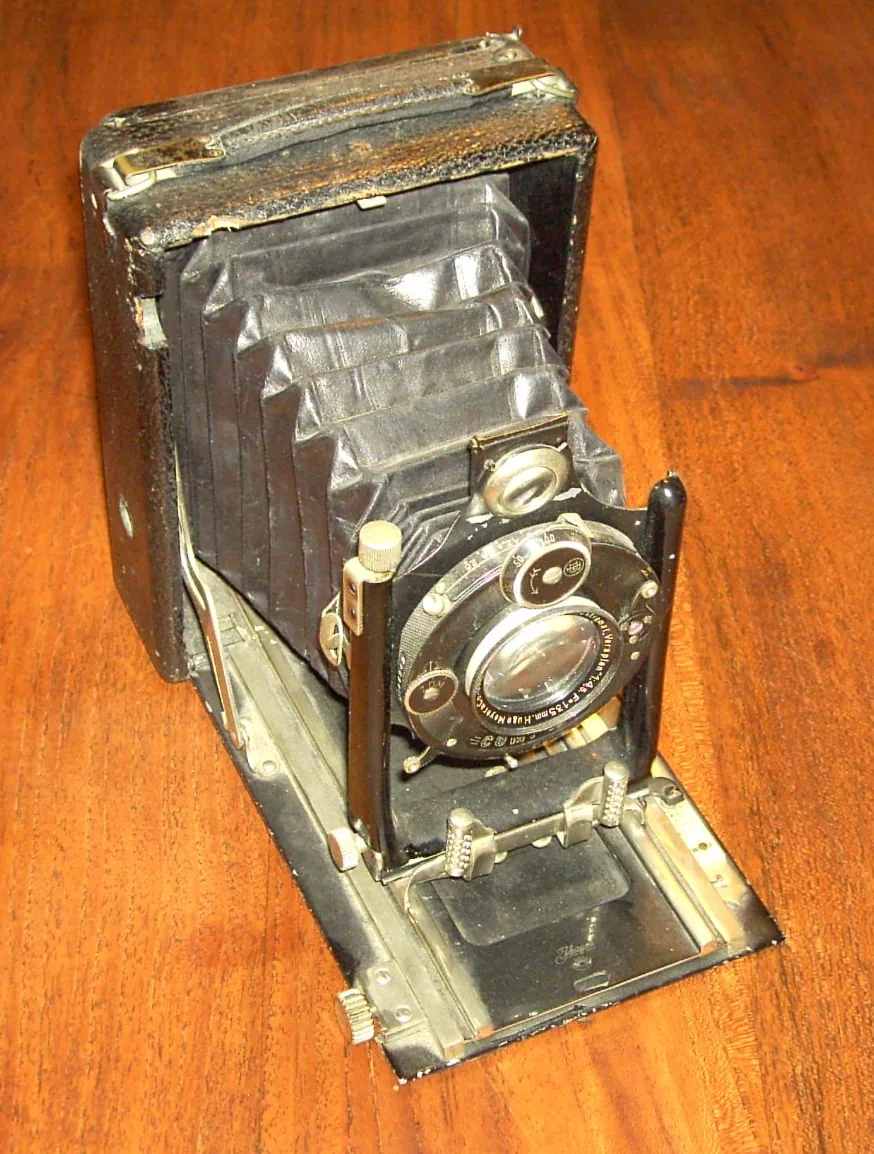 Representative vintage bellows field camera
